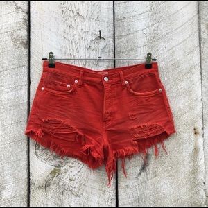 Free People | loving good vibrations orange shorts
